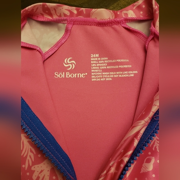 Sol Borne *NEW* Pink Mermaid Kids Swimwear Size 24m - Picture 7 of 10